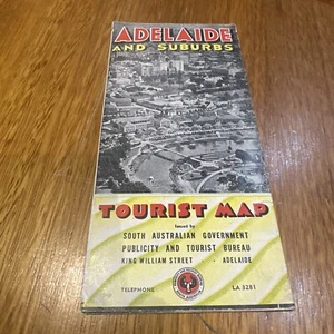 Adelaide And Suburbs Tourist Map Vintage - Picture 1 of 5