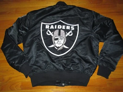 LOS ANGELES RAIDERS De Colección Años 90 PRO LINE Chaqueta de Arranque Jersey Abrigo M/Grande EE. UU. Foto 1 de 4