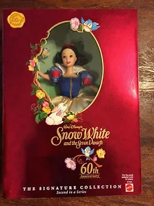 DISNEY SNOW WHITE DOLL 60TH ANNIVERSARY SIGNATURE COLLECTION  MATTEL LIMITED #2 - Picture 1 of 4