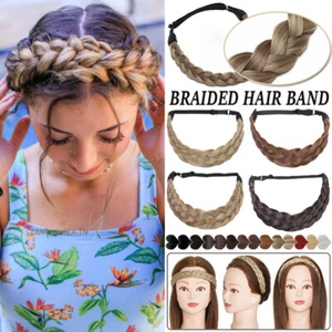 Thick Chunky Hair Extensions Braid Braided Headband Plait Plaited Band for Human - Picture 1 of 40