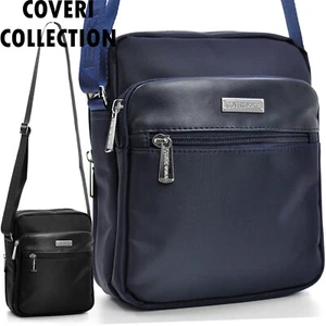 Borsello coveri uomo pelle tracolla spalla casual passeggio grande nero blu 2020 - Imagen 1 de 13