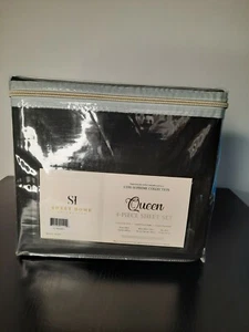 1500 Supreme Collection Black 4 Piece Microfiber Queen Bed Sheet Set - Picture 1 of 1