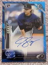 JOHN GRAY 2016 BOWMAN CHROME BLUE REFRIGERATOR ROOKIE CARD. 42/150