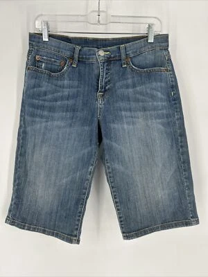Pantalones cortos de mezclilla suaves de tiro bajo para mujer Lucky Brand Easy Rider bermudas talla 8/29 Foto 1 de 4