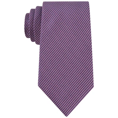 KENNETH COLE REACTION Orchid Purple Two Color Micro Stripe Silk Classic Tie - Image 1 of 3