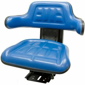 Blue Tractor Suspension Seat Fits Ford / New Holland 6600 6610 7000 7600 7610 - Picture 1 of 9