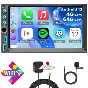 7" Double 2Din Android 13 Car Stereo Wireless Carplay GPS Navi Radio WiFi 64GB - Picture 1 of 14