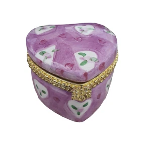 Schmuckschatulle rosa Herz aufklappbar Geschenk Ring Box Valentinstag Frühling Muttertag 2,5" - Bild 1 von 6