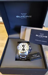 Glycine GL0446 Men 44mm SWISSMADE AIR PILOT WHITE DIAL - Picture 1 of 6