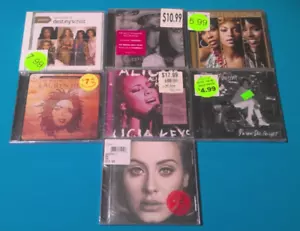 Lot of 7 New Sealed CDs Adele Destiny's Child Alicia Keys Whitney Lauryn Hill - Picture 1 of 1