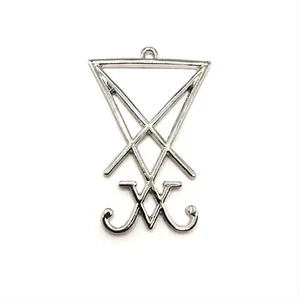 Dijes Colgantes Diablo Sigilo Lucifer Plateados de 1, 4 o 20 Piezas - Vendedor de EE. UU. - SL908 - Imagen 1 de 3