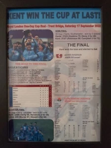 Kent CCC 2022 Royal London One-Day Cup winners - souvenir print - Picture 1 of 5