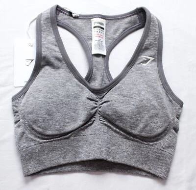 Sujetador deportivo sin costuras Gymshark para mujer Lift Contour ZG3 gris cepillado talla XS NUEVO CON ETIQUETAS Foto 1 de 4