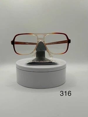 True Vintage Eyeglasses NOS Double Bar Style Brown Fade Frame - Image 1 of 4