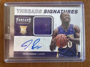2014-15 Panini Threads Julius Randle Threads Signatures Rookie
