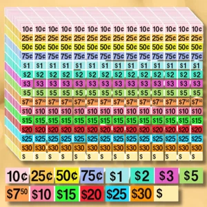 5460 Pcs Garage Sale Stickers, 1/2" X 3/4" Yard Sale Price Stickers Price Tags S - Picture 1 of 7