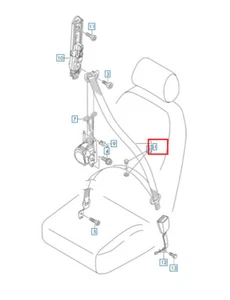 VOLKSWAGEN PASSAT B8 FRONT RIGHT SEAT BELT 3G0857706DKJD 2017 NEW GENUINE - Picture 1 of 1
