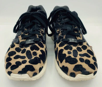 Adidas ZX FLUX-Torsion Lace-Up Cheetah Print Tennis Shoes  Women’s Size 8.5 EUC - Image 1 of 4