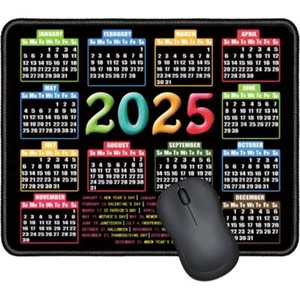 Square 2025 Calendar Mouse Pad Anti-Slip Small Office Mousepad Office Supplies - Picture 1 of 11