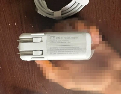 61W USB C Type C Power Adapter For MacBook PRO 13" A1718 A1708 OEM Charger Cable - Image 1 of 4