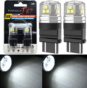 LED 15W 4057 White 5000K Two Bulbs Light Front Turn Signal Park Replace Lamp JDM - Picture 1 of 12