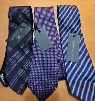 LOT OF JOHN  VARVATOS MULTI COLOR MEN'S TIE  Length 59" New - Image 1 of 4