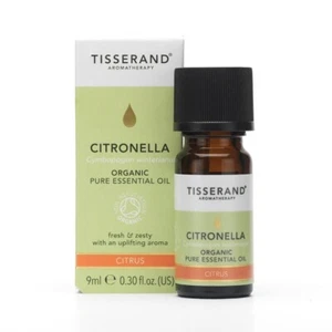 Tisserand Aromatherapy Citronella Organic Pure Essential Oil 9ml Official NEW UK - Picture 1 of 2
