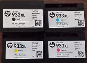 17 Half New Genuine HP 932XL 933XL Inkjet Cartridges AVG of 50% Ink Remaining - Picture 1 of 1