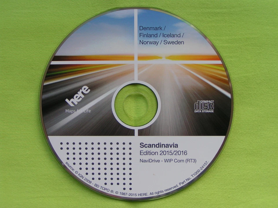 NAVIGATION CD WIP COM RT3 SKANDINAVIEN 2016 CITROEN C4 C5 C6 PEUGEOT 307 407 607 - Bild 1 von 1
