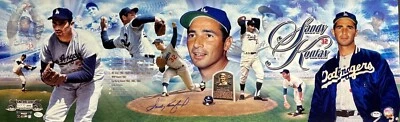 Sandy Koufax Signed 12x36 Panoramic Career Los Angeles Dodgers Photo PSA AH99429 - Image 1 of 3