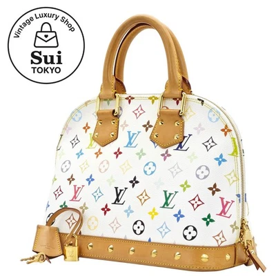 LOUIS VUITTON Alma PM Multicolor White Takashi Murakami Handbag【Condition:S】 - Image 1 of 4