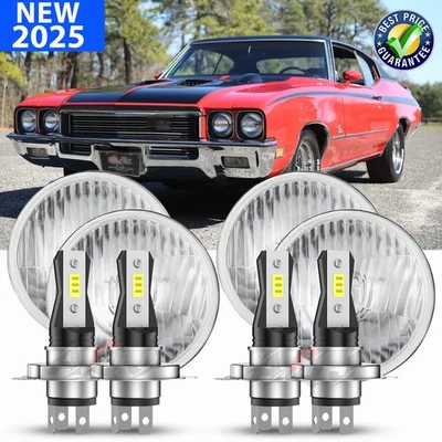 2 pares de faros LED redondos altos/bajos para Mercury Cougar 1967-76 Monterey Comet 5,75" Foto 1 de 4