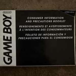 ORIGINAL Nintendo Gameboy Consumer Information & Precautions Booklet U/DMG-USA-6 - Bild 1 von 1