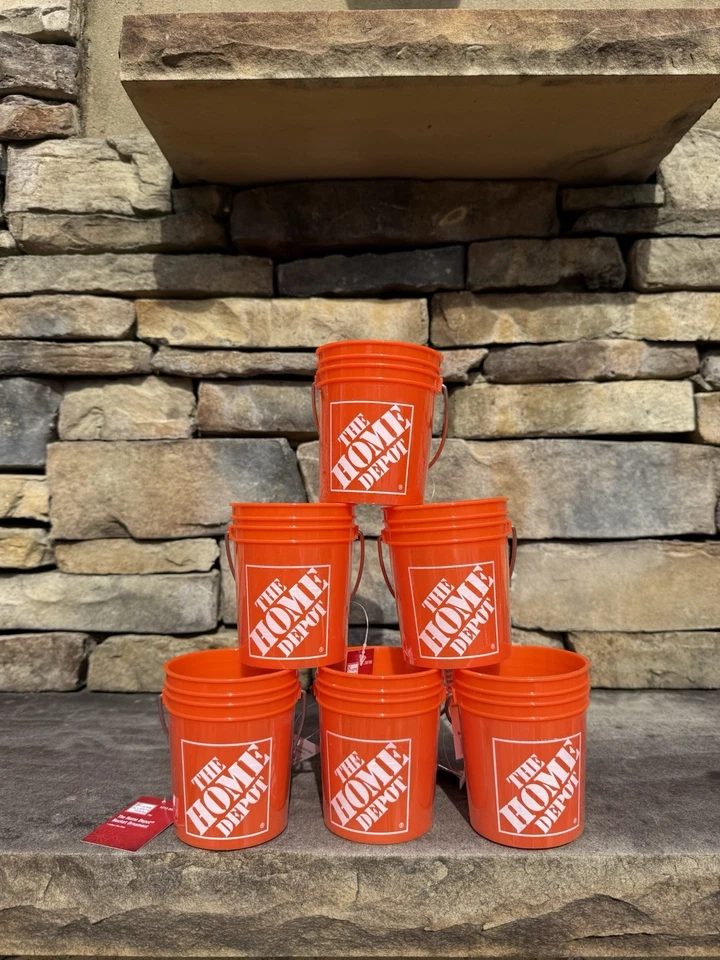 HOMEDEPOT HOME DEPOT 3.75" Mini Ornament Bucket Set Of 6 (0.5-Quart) SHIP TODAY