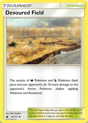 Devoured Field 93/111 SM - Crimson Invasion Pokemon 004759 - Image 1 of 2