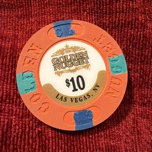 GOLDEN NUGGET 10 $ CASINO CHIP LAS VEGAS NEVADA schön - Bild 1 von 5