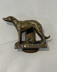 VTG Antique Greyhound Brass Door Knocker Dog Home Decor Animal - Picture 1 of 9