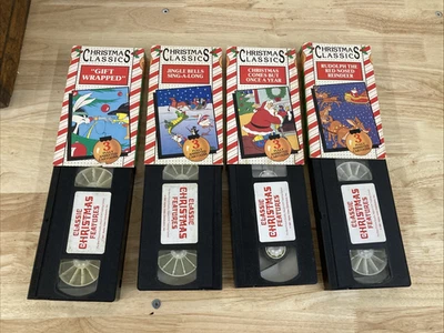 9 Christmas Classics lot 4 VHS Tapes Vintage Early 90’s Sylvester Tweety jingle - Image 1 of 4