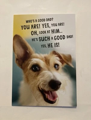 Happy Father’s Day Dad From The Dog Funny 5”x7” Hallmark Greeting Card - Image 1 of 4