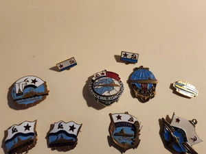 Lot 10 Vintage Soviet Russian CCCP USSR Submarine Battleship Pins - Bild 1 von 9