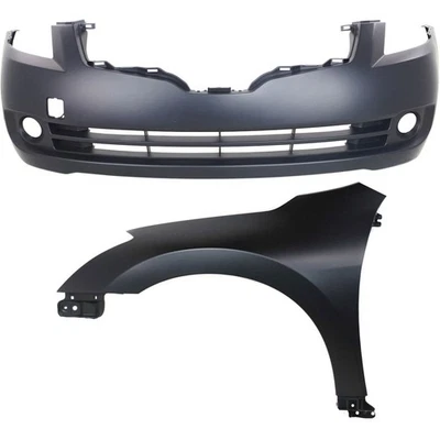 Bumper Cover Kit For 2007-09 Nissan Altima Front 4-Door Sedan 2pc - Image 1 of 4