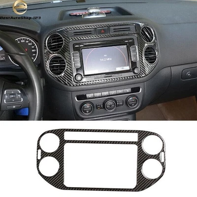 For Volkswagen Tiguan 10-2016 Real Carbon Fiber Central Console Navigation Trim - image 1 of 4