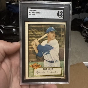 Duke Snider 1952 Topps SGC 4 #37 Brooklyn Dodgers HOF 66WAR 8xAS 2xWSC 407Hrs - Picture 1 of 14