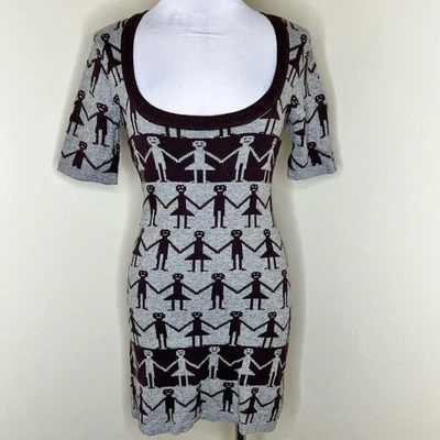 French Connection Sweater Dress Small Womens Cashmere Blend Knit Mini Novelty - Image 1 of 4