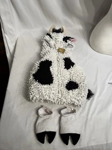 Going Wild 12 Months Size Cow Costume Dress Up Halloween Shoe Covers - Picture 1 of 7