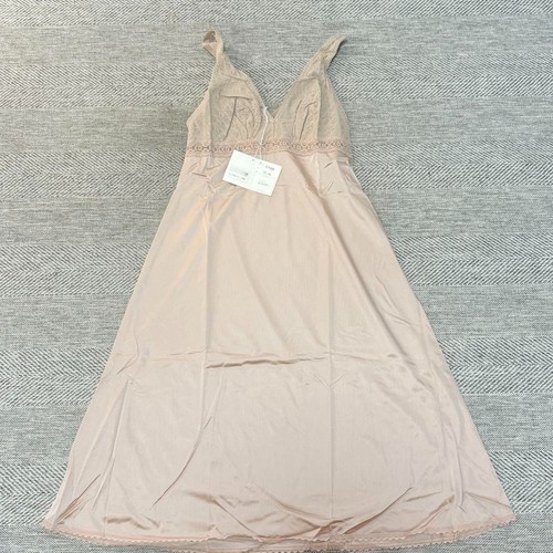 Abito da notte Christian Dior Trotter logo pizzo ricamo camicia slip rosa beige