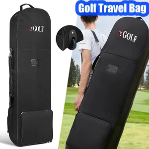 Rolling Golf Travel Bag Nylon Hard Case Golf Protector Wheels Airlines Foldable - Picture 1 of 17