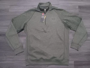 Nuevo con etiquetas Suéter Suéter Under Armour Para Hombre Verde Oliva Tormenta Cuarto Cremallera Talla XL - Imagen 1 de 5