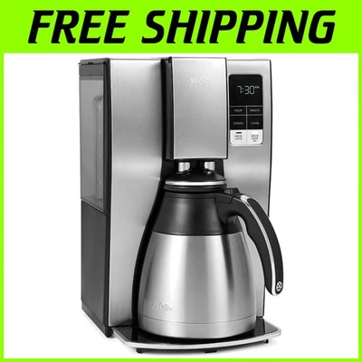 Stainless Steel 10-Cup Coffee Maker with Auto Pause & Brew Later Functionality - Image 1 of 4