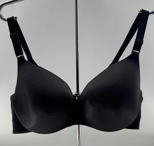 Cacique Bra Lightly Lined Balconette Black Size 42DD Intimate Undergarment - Picture 1 of 7